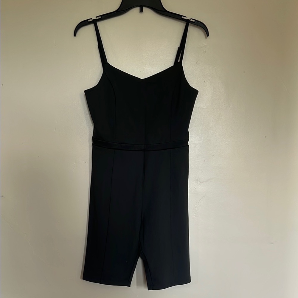 UpWest Dark Charcoal Gray Sleeveless Pilates Perfect Athletic Romper NWT Size M